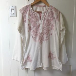 Embroidered tunic  / beach cover up